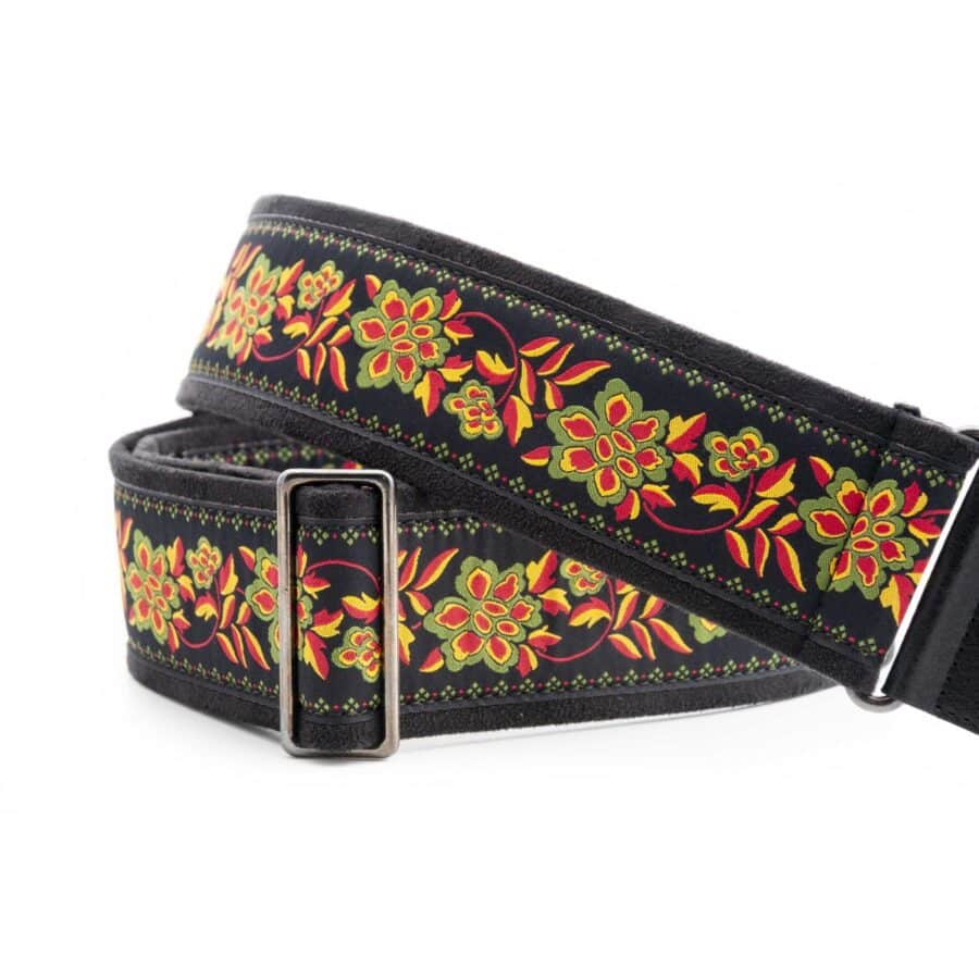 Guitar Straps Roses Black 3