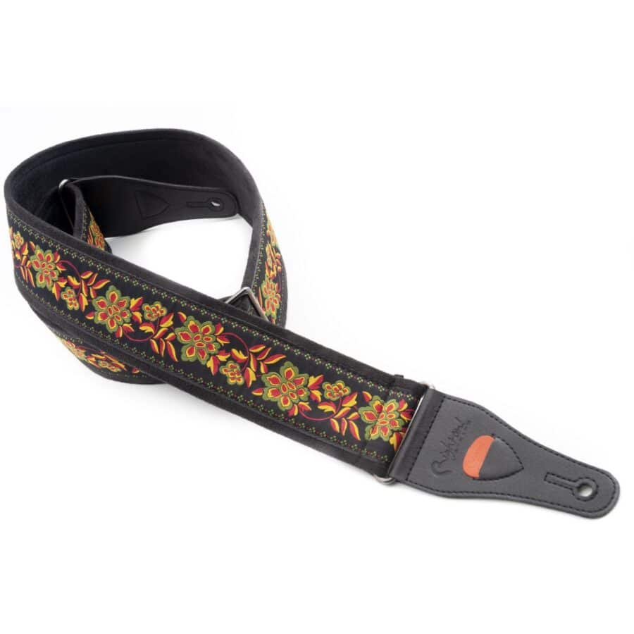 Guitar Straps Roses Black 5