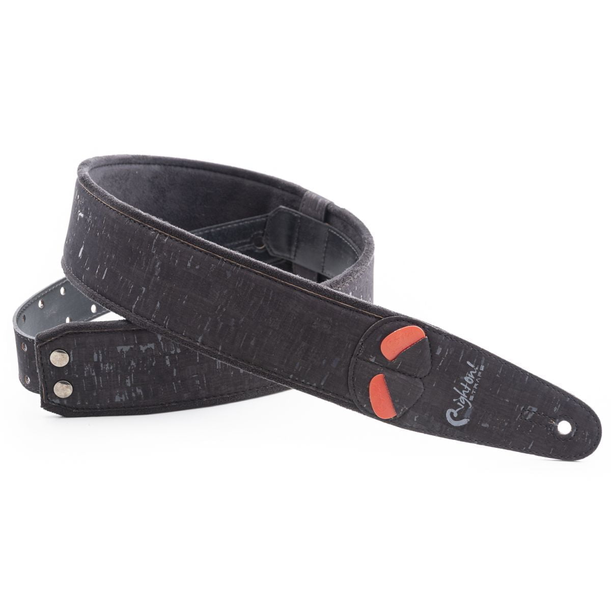 Guitar Strap Cork Black (1)