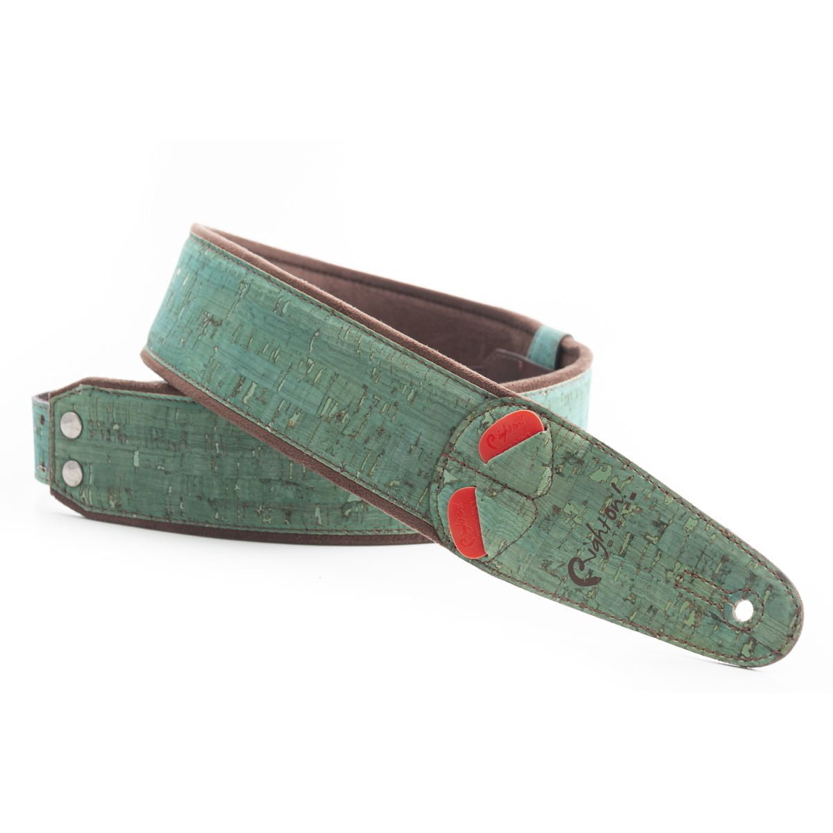 Guitar Strap Cork Teal (2)