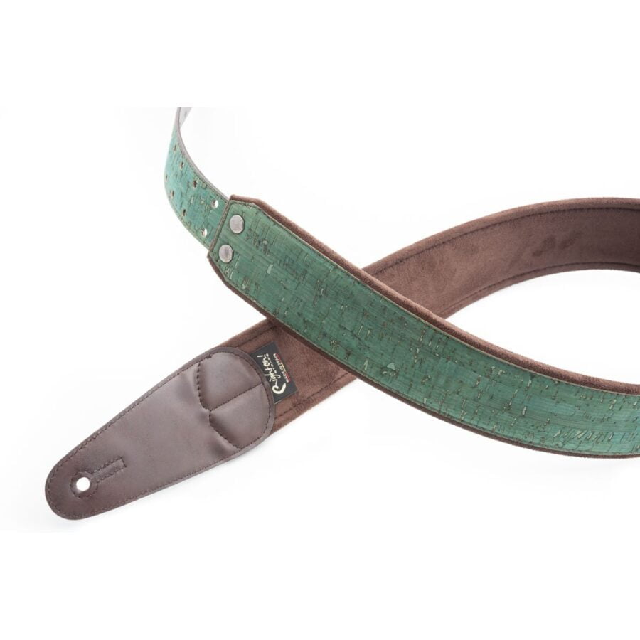 Guitar Strap Cork Teal (5)