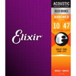 Elixir Nanoweb 80 20 Bronze 10 47 Acoustic Guitar Strings 12 11152
