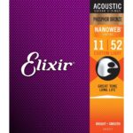 Elixir Nanoweb Phosphor Bronze 11 52 Acoustic Guitar String 16027