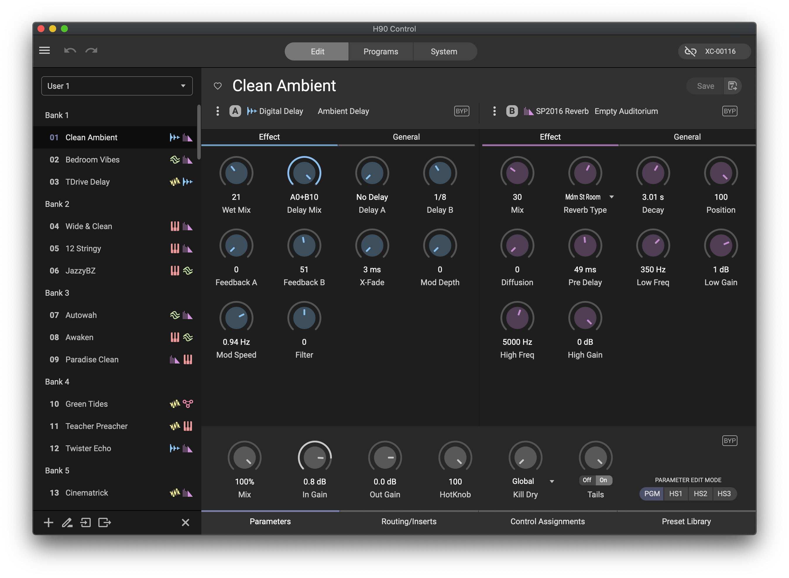 H90 Control Parameters