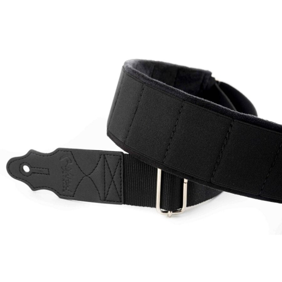 Vegan Guitar Strap Elastic Black 7 1691155255