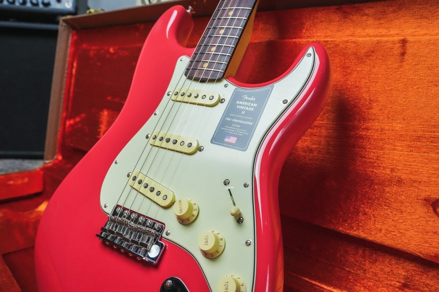 Fender American Vintage Ii 1961 Stratocaster Fiesta Red (9)