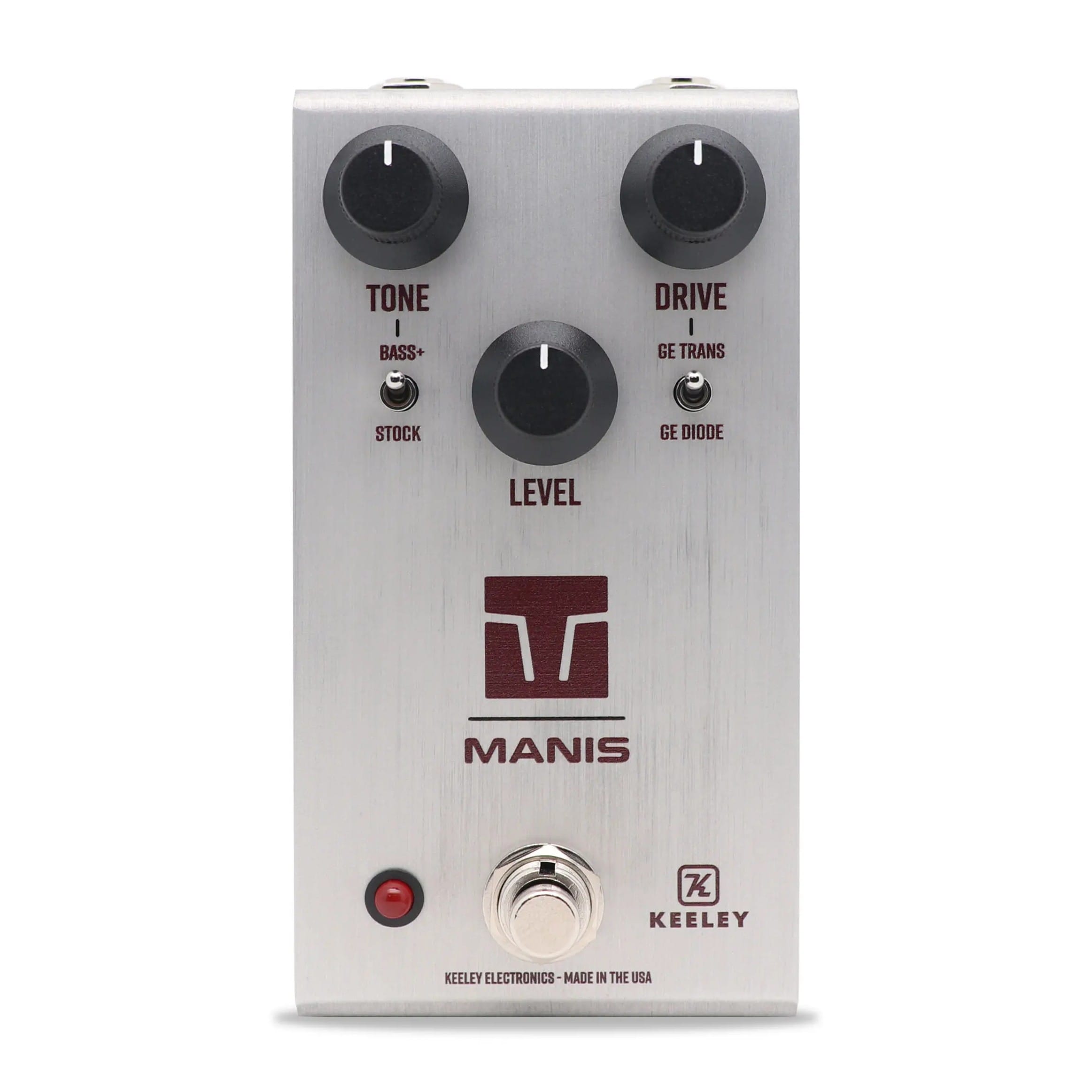 Keeley Electronics Manis Overdrive Brushed Silver 001 Front Scaled.jpg