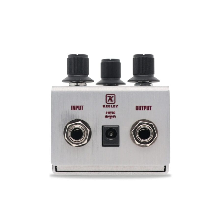 Keeley Electronics Manis Overdrive Brushed Silver 003 Jacks Scaled.jpg