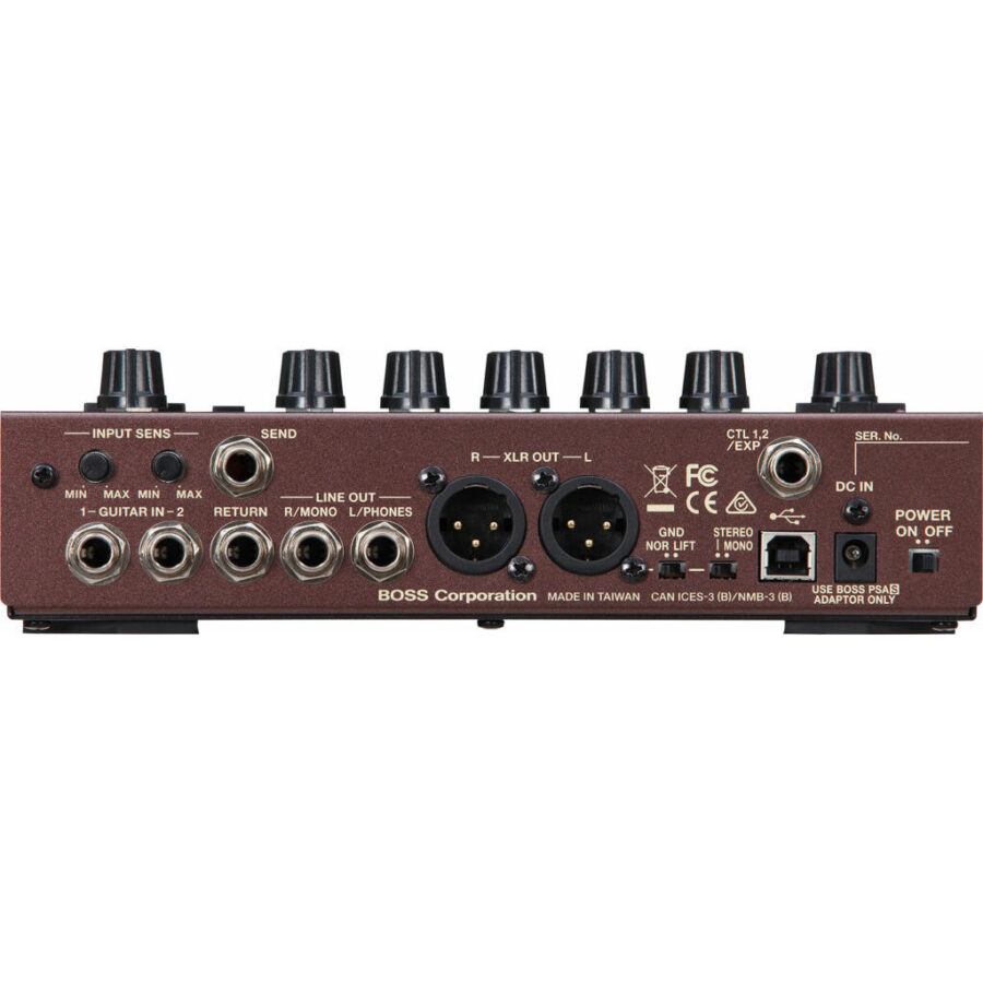 Boss Ad 10 Acoustic Preamp Pedal Rear 1024x298