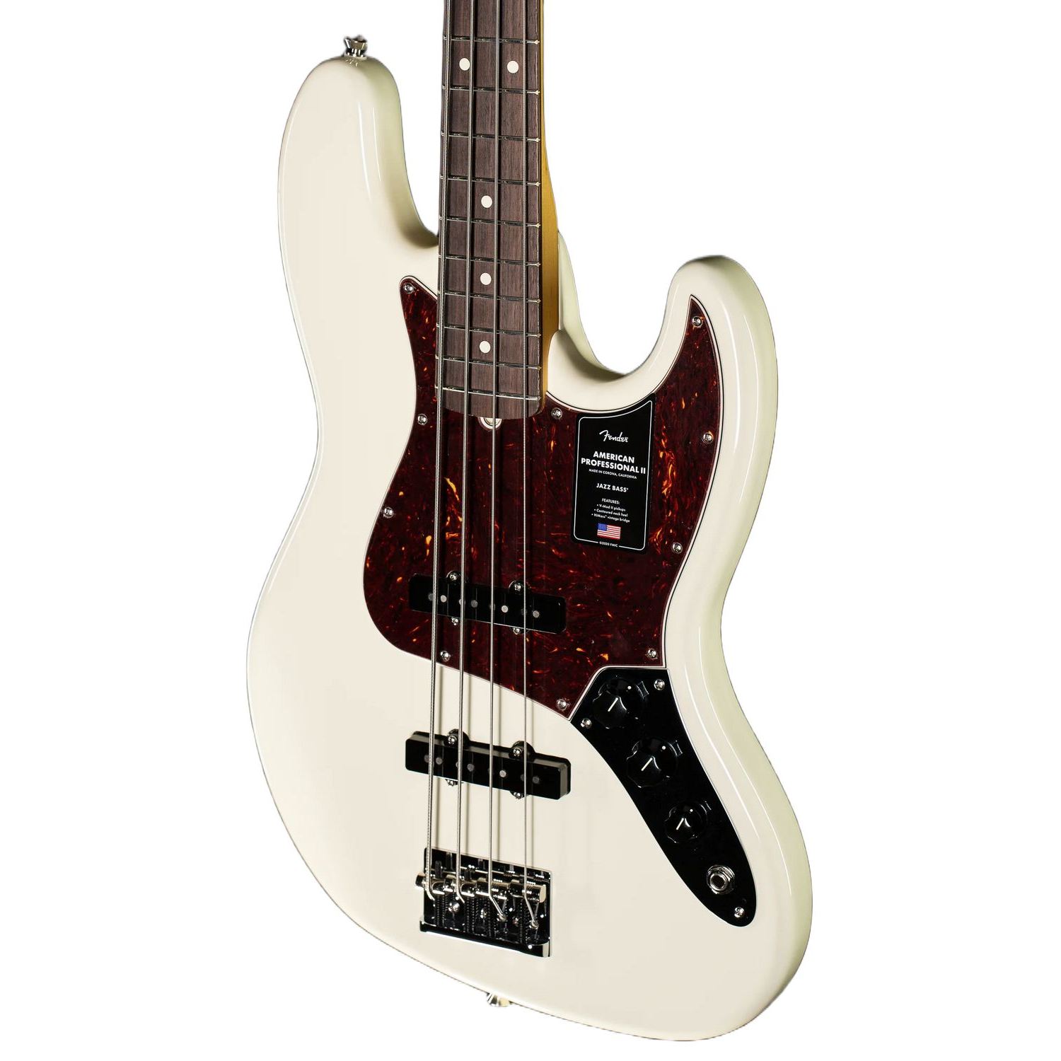 Fender American Professional I I Jazz Bass Olympic White Rosewood Fingerboard 1 X