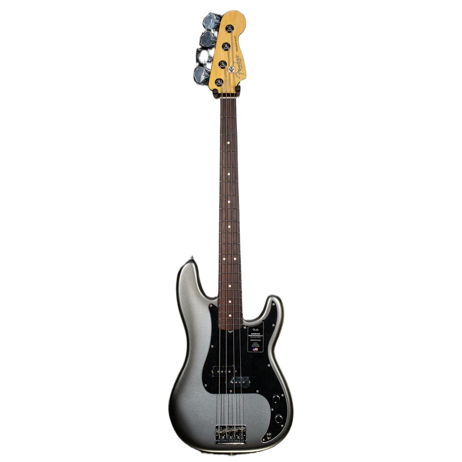 Fender American Professional I I Precision Bass Mercury Rosewood Fingerboard Bass Guitar 2 X
