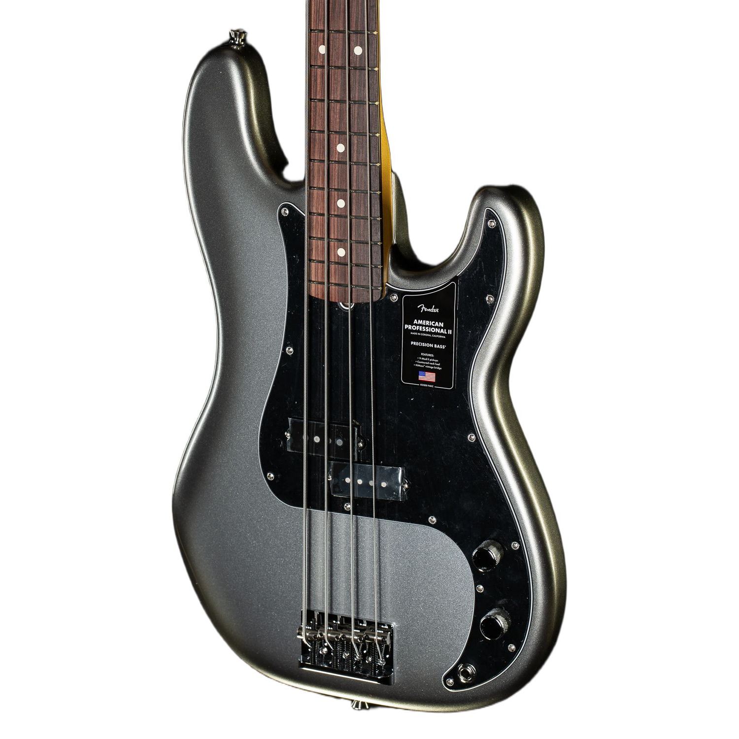 Fender American Professional I I Precision Bass Mercury Rosewood Fingerboard Bass Guitar X